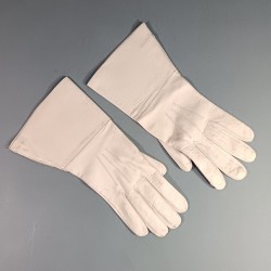 PAIRE DE GANTS CRISPIN EN CUIR BLANC CAVALERIE LEGION ETRANGERE GARDE REPUBLICAINE SAPEURS POMPIERS TAILLE 9